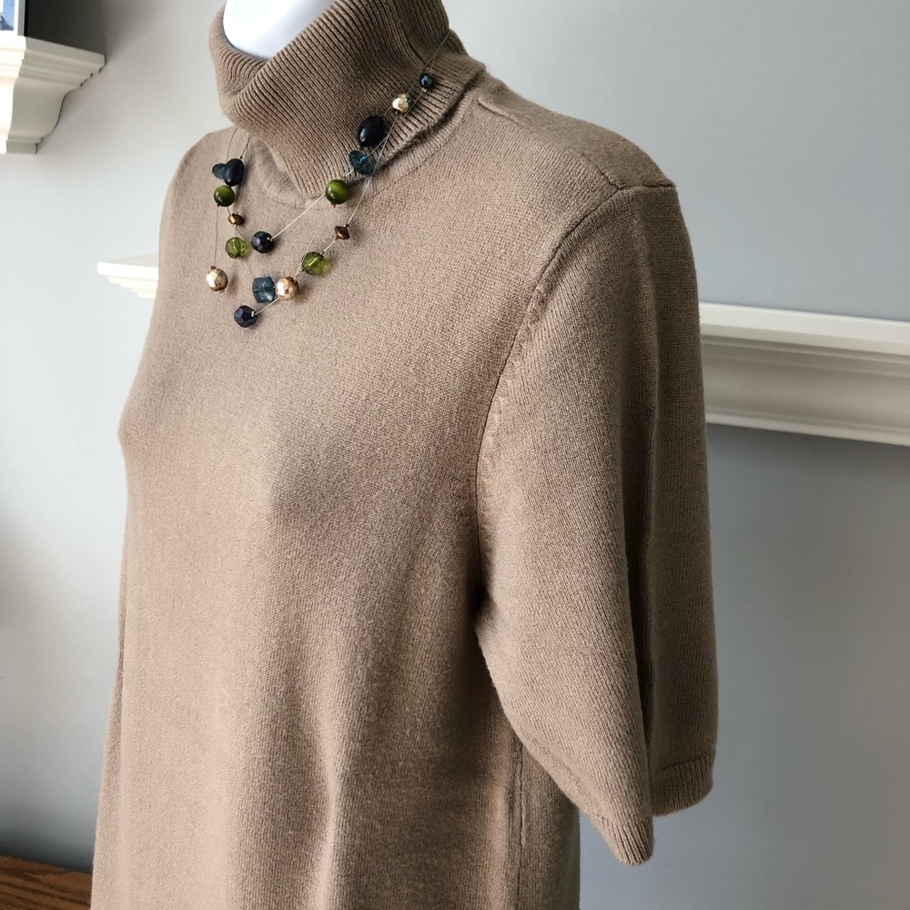 Unique Turtleneck Tunic With Lace Bottom - image 2
